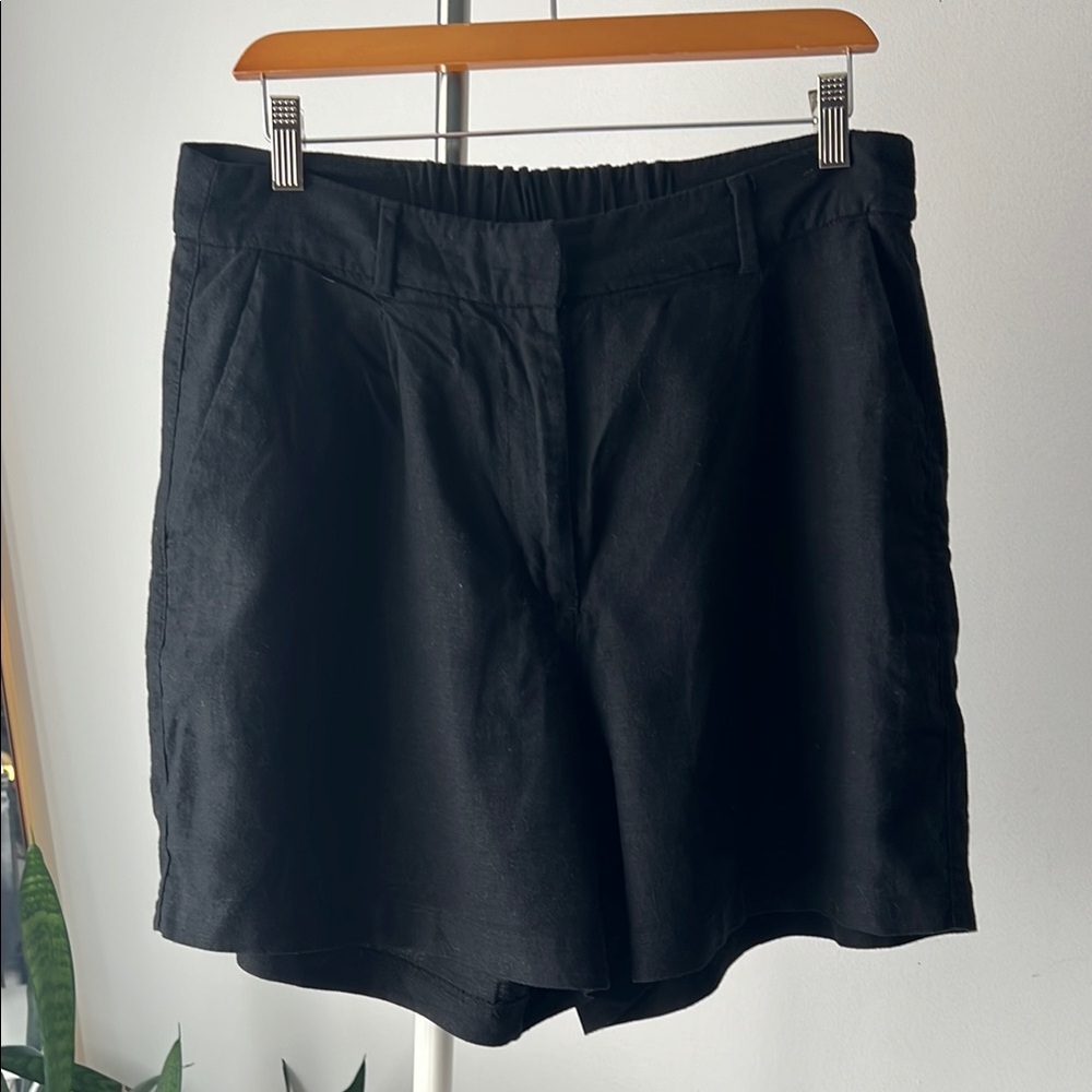 Old Navy linen Black Bermuda Shorts Tailored Fit L